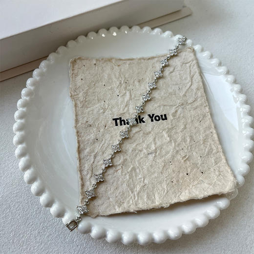 幸运四叶草搭配闪耀锆石手链-纪念日百货门店同款168046977 商品图1