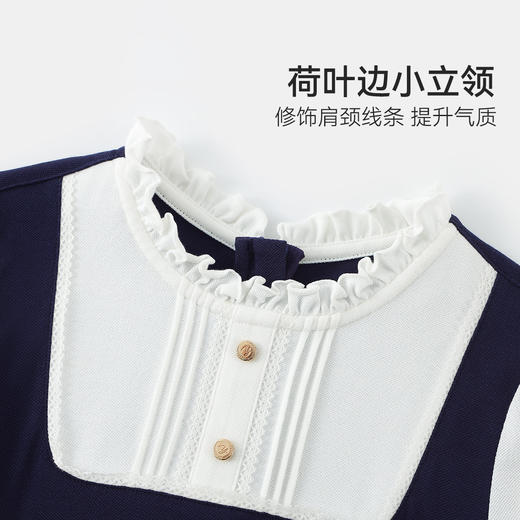 【英氏】【140-170】女童春秋款时尚学院风连衣裙 商品图7