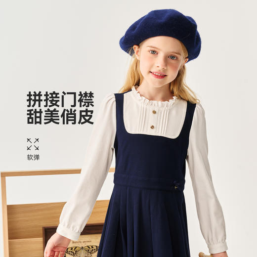 【英氏】【140-170】女童春秋款时尚学院风连衣裙 商品图3