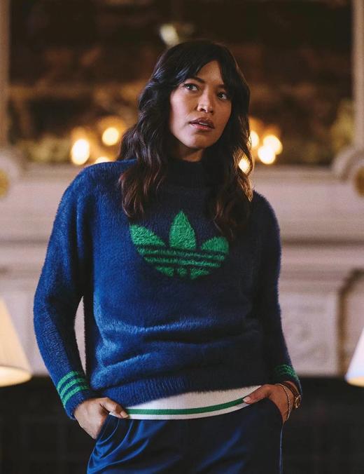 F011270三叶草女子柔软蓬松半高领毛绒毛衣 商品图9