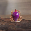 AU750玫瑰金镶钻镶天然细腻皇冠造型紫罗兰舒俱来戒指18.8*14.7MM（皆取最大值）11号（戒圈可改）120126XY04 商品缩略图7