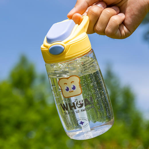 ABF655LYELBS 乐扣乐扣Lock&Lock 【配杯刷】手拎儿童吸管杯男女宝宝卡通饮水杯刻度吸管杯夏季水杯 商品图4