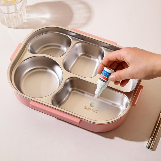 摩登主妇316L不锈钢保温饭盒小学生专用便当盒餐盒 商品图3