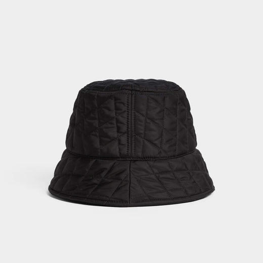 DSQUARED2 男士字母徽标贴片绗缝渔夫帽 黑色 HAM0098 11702380 2124 商品图1