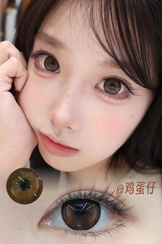 papadox日抛 鸡蛋仔 棕/黑珍珠 黑 14.5mm 日抛无售后 日常大黑环大棕环 商品图3