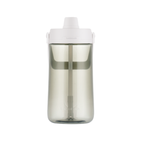 6943819158156 乐扣乐扣Lock&Lock 大容量提手户外运动水壶大肚杯塑料吸管水杯便携男女吸管杯【白色1500ml】