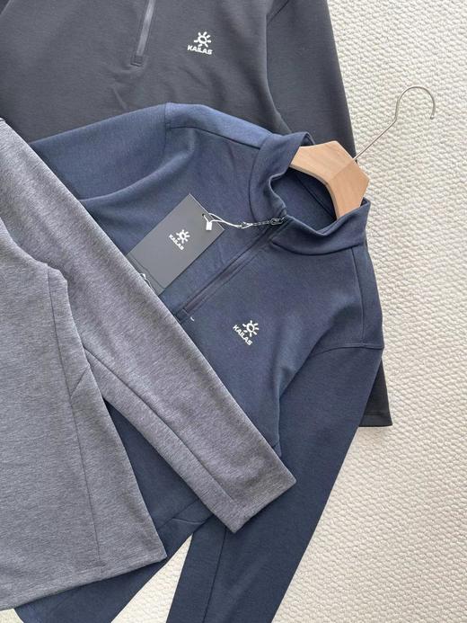 F011206羊毛立领功能长袖T恤美利奴速干户外运动攀登徒步男 商品图2