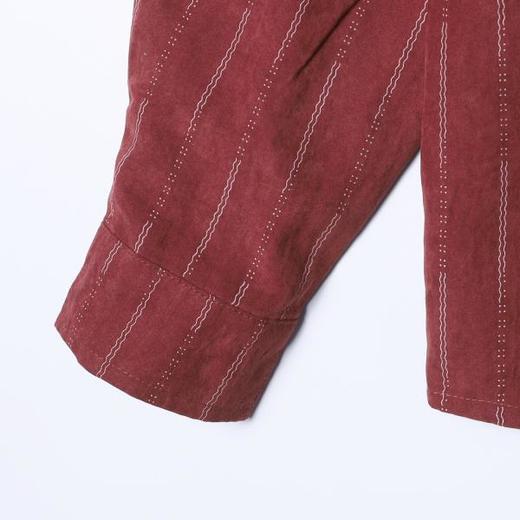 2782SDSA男士秋冬新款痞帅男装潮牌设计感竖纹翻领长袖衬衫百搭简约 商品图4