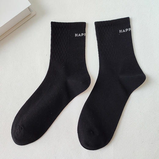 基础百搭字母简约男款中袜袜子-纪念日百货门店同款169245687 商品图3