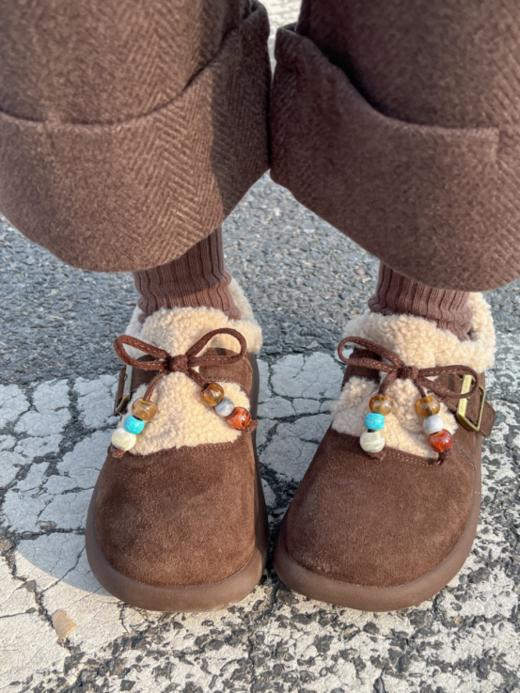 新年就要新鞋子，岁愿新品绒面勃肯鞋！【岁愿儿童加绒加厚保暖潮魔术贴绒面勃肯鞋品质版】 加绒加厚品质版，魔术贴穿脱，穿它去哪都省心🧧  商品图3