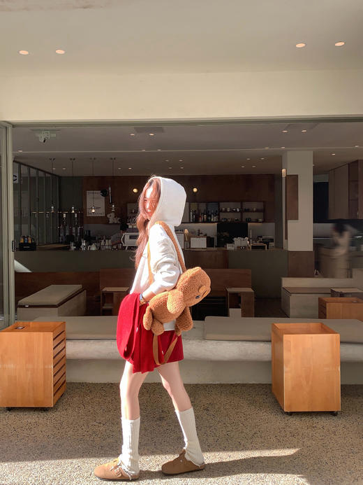 <曾小咸推荐>现货秒杀 ！微信超特价！v拼接连帽加绒卫衣 日常219.99 立减120 秒杀99.99！！ 商品图10