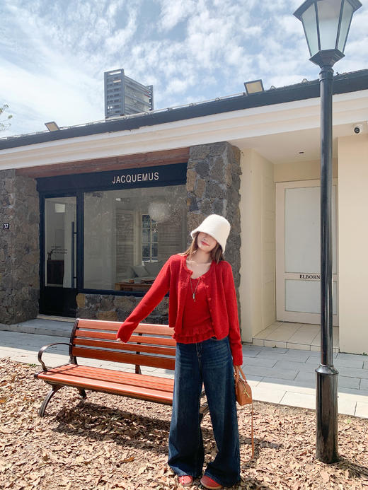 <曾小咸推荐>现货秒杀 ！微信超特价！韩系毛衣开衫两件套 日常269.99 立减140 秒杀129.99！！ 商品图7