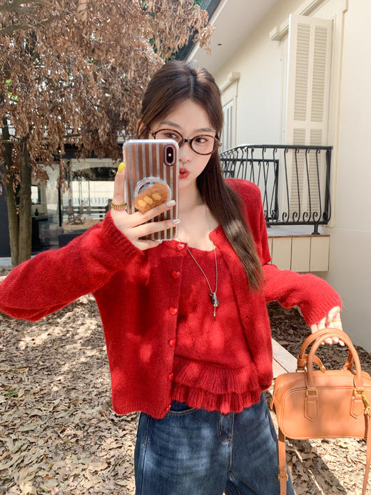 <曾小咸推荐>现货秒杀 ！微信超特价！韩系毛衣开衫两件套 日常269.99 立减140 秒杀129.99！！ 商品图6