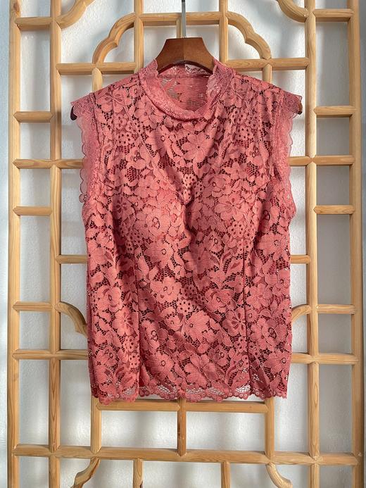 「断码清仓」纯棉罩杯带胸垫无袖蕾丝背心打底衫 XL码 ZFYY219 商品图2