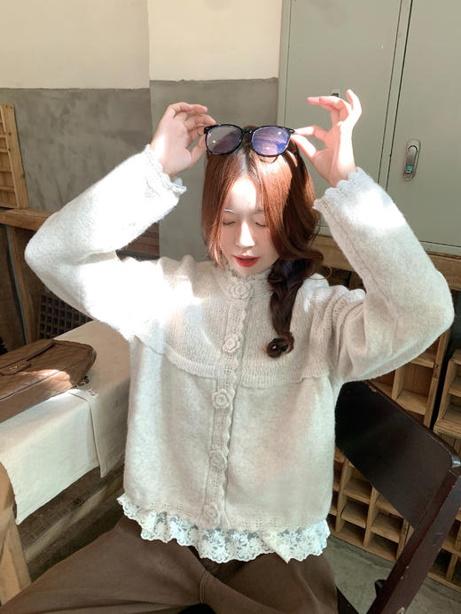 <曾小咸推荐>现货秒杀 ！微信超特价！立体花朵毛衣开衫 日常199.99 立减110 秒杀89.99！！ 商品图11