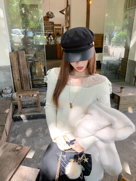 <曾小咸推荐>现货秒杀 ！微信超特价！韩系蕾丝花边针织衫 日常179.99 立减100 秒杀79.99！！ 商品图7