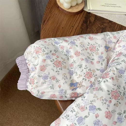 【亲肤安全材质❗️时尚可爱百搭】女童加厚外套两面可穿2025新款韩版宝宝洋气碎花休闲加棉连帽棉服。jc 商品图1