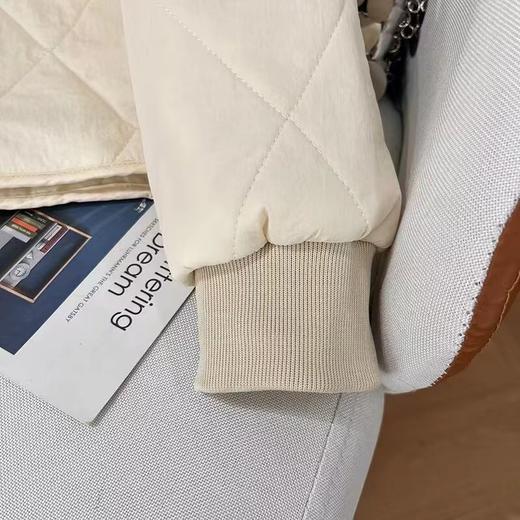 F011326时尚短款袖口罗纹羽绒棉服轻薄小棉服外套 商品图9