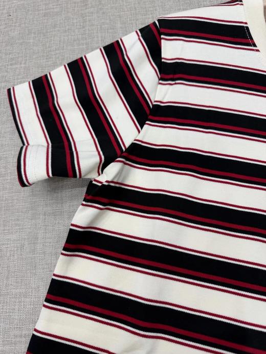 F011343新年系列女装2026春季新款全棉高克重条纹针织布刺绣T恤 商品图8