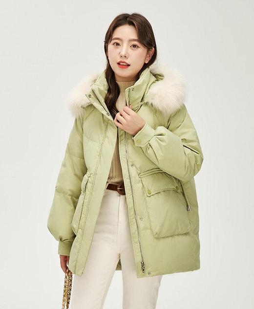 🌟年底亏清❗️直降100❗️仅2000件亏本出❗️🔥有厚度有颜值【AUChris韩系简约环保大毛领连帽羽绒服ACXC9015】🔹柜上至少1700➕ 商品图1