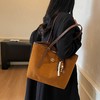 【送挂件❗️复古托特包】挂件装饰减龄百搭，舒适面料柔软舒适，舒适肩带自然流畅，五金拉头顺滑流畅，2026秋冬季新款洋气简约单肩包休闲时尚通包包QQ 商品缩略图0