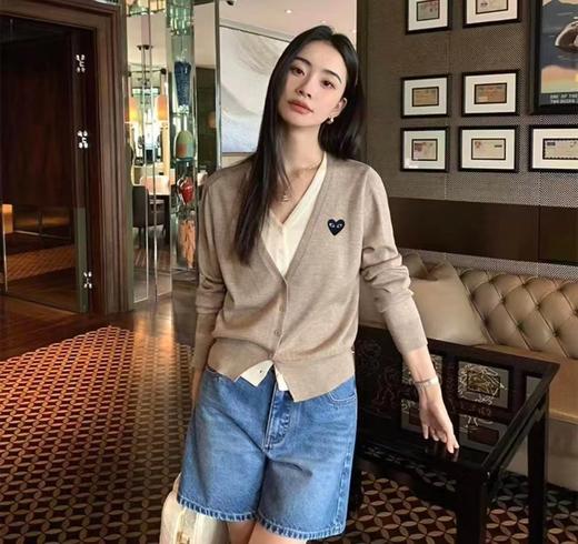 F011393温柔撞色假两件内搭设计V领针织开衫女款 商品图3