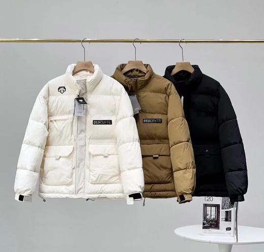 F011372立体金属标25立领冬款保暖连帽棉服外套 商品图0