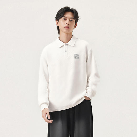 gxgjeans 男装【肌理感面料】男士翻领POLO衫柔软亲肤内搭时尚潮流打底衫男K&C 商品图1