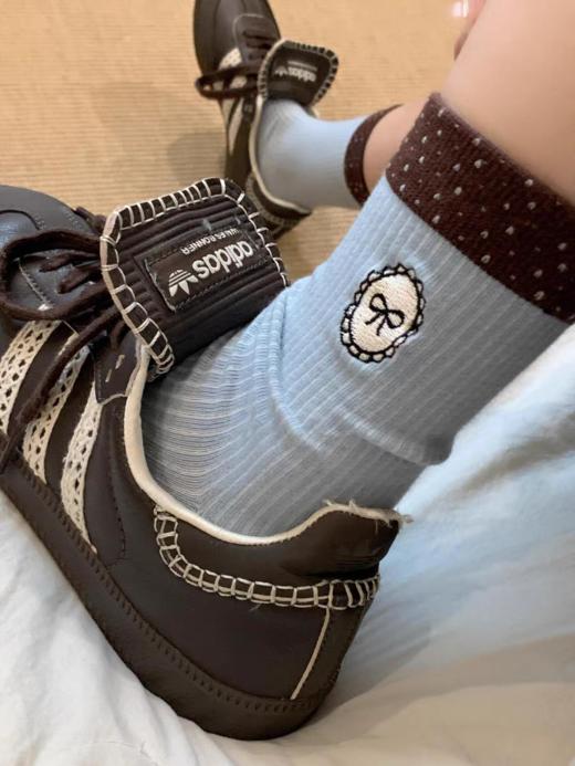 <曾小咸推荐>撞色刺绣蝴蝶结 日常价89/4双！ 活动价49/4双！【预售款，预计3-15天发货】 商品图7