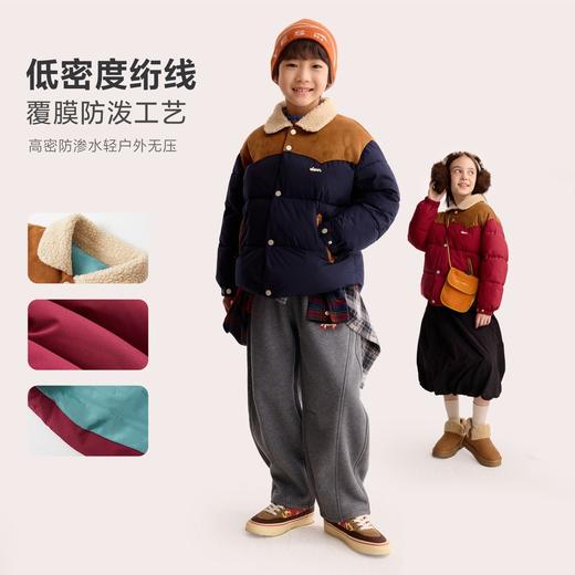 咕噜日记儿童活力撞色高充加厚棉服25冬季新款男女童保暖翻领外套PDWT2589 商品图3