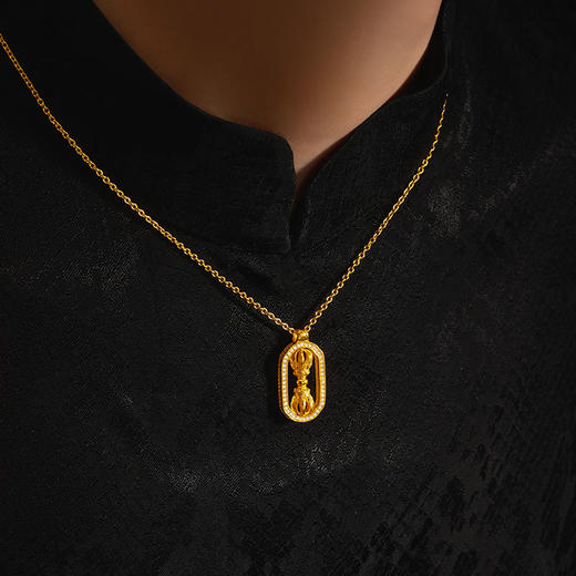 宫匠造办 乾隆金刚杵镶钻吊坠 商品图3