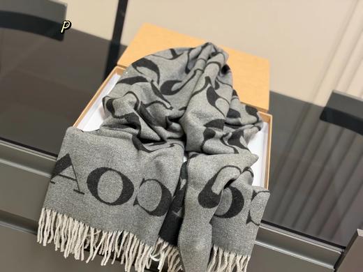 F011322冬季气质单品精典满印老花字母披肩流苏围巾 商品图3