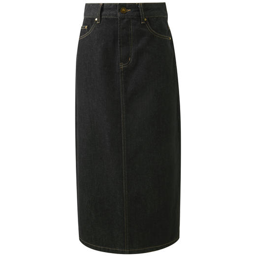 三彩2026春季新款简约复古牛仔裙半身裙高腰直筒裙长裙时尚M 商品图4