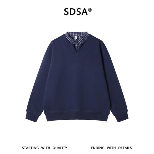 26WY36SDSA男士秋冬新款痞帅男装韩版简约拼接立领卫衣百搭宽松上衣百搭 商品图1