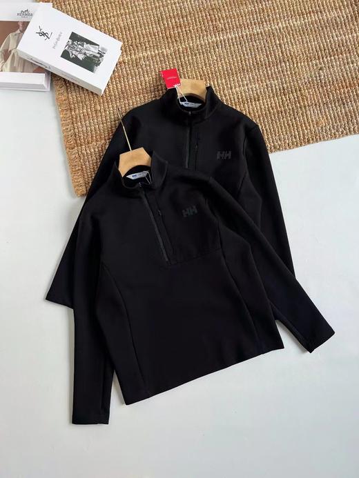 F011397春秋款轻户外日常休闲百搭款半高领半拉链长袖T恤 商品图0