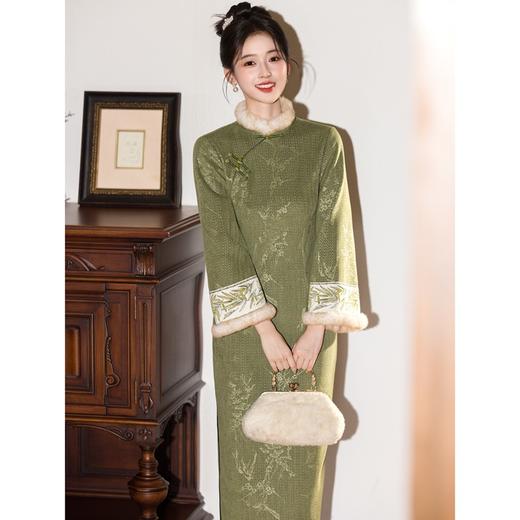 新中式加绒国风旗袍年轻款 BJS8568 商品图2