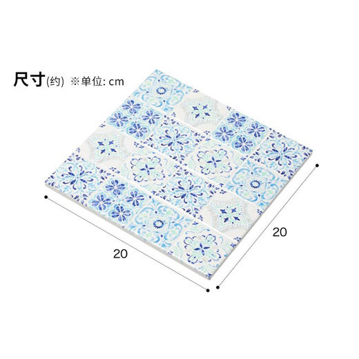 家用餐桌防烫餐垫加厚垫子简约隔热垫 花砖纹 商品图2