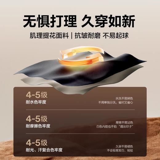 【可脱卸兔毛内胆】柒牌翻领尼克服男士秋冬新款冬季鹅绒保暖外套129J70700 商品图2