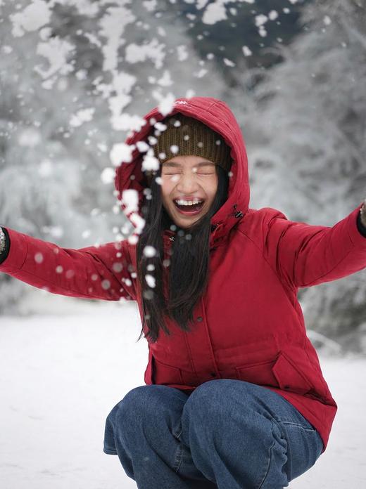 小禾高端连帽鹅绒服中长款羽绒服 商品图7