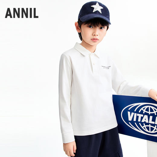 【实体店同款】男童翻领长袖针织衫春季新款安奈儿童装AB611020 商品图1