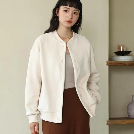 纽扣暖摇粒纯色外套 | 保暖又气质，谁穿谁显瘦！ 商品图2