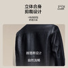 【绵羊皮/满身压花】皮夹克外套男秋季商务休闲黑色翻领皮衣潮流129J70310 商品缩略图3