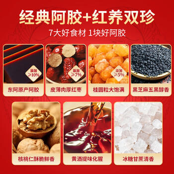 固本堂阿胶糕礼盒400g补气血女补气养血女性滋补品母亲节礼物实用送妈妈 商品图4