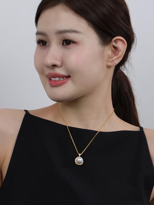 【挚友限定】Rose 极光淡水爱迪生珍珠项链12-13mm 925银强光锆石 商品图3