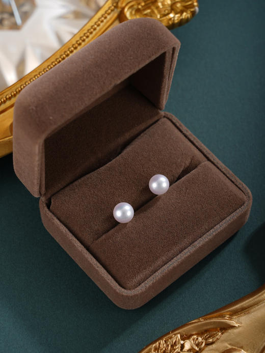 子佩集【小恬淡】银S925珍珠惜王妃耳钉【HJYED002】7mm珠简约单珠2601 商品图2