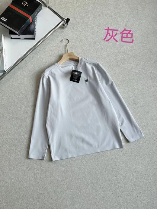 F011357压胶刺绣打底衫加绒长袖圆领体恤打底衫 商品图8