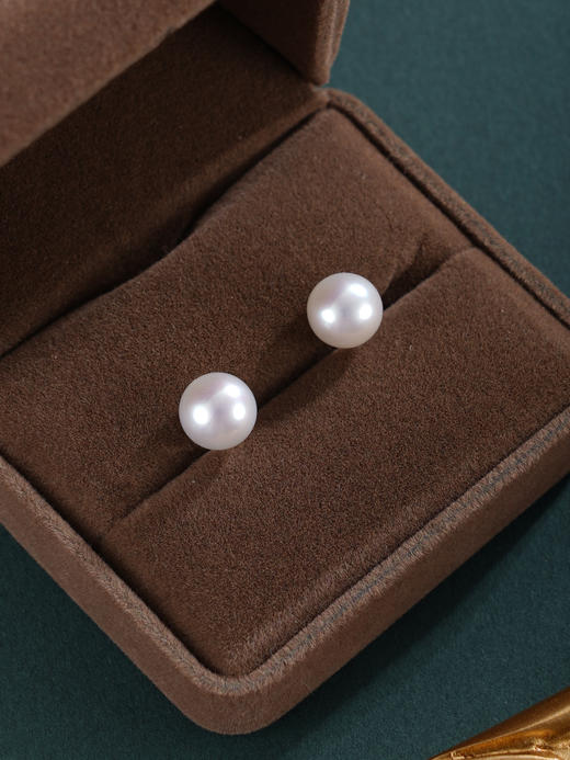 子佩集【‌小静好】银S925珍珠惜王妃耳钉【HJYED003】8.2mm珠简约单珠2601 商品图3