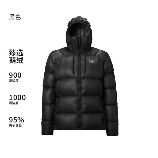 黑冰羽绒服冬季 900蓬羽绒服男女户外保暖鹅绒羽绒服外套8605 商品图3