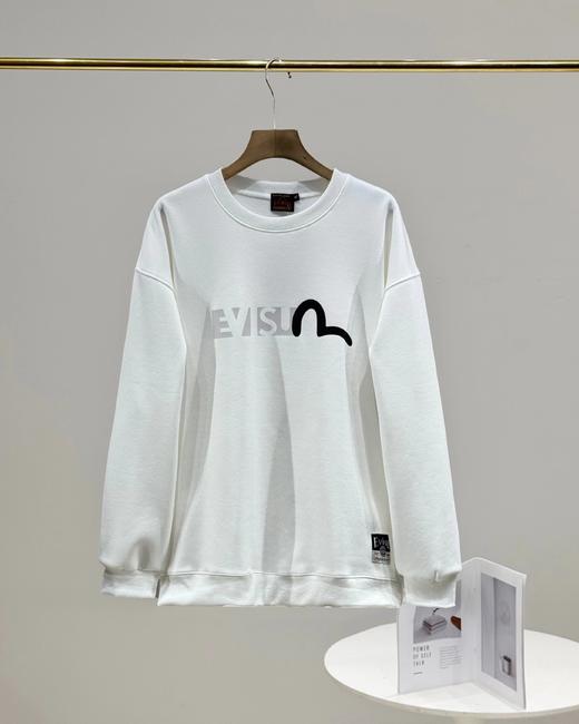 F011307秋冬情侣款商标海鸥印花银狐绒圆领套头卫衣 商品图6