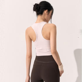 【限时秒】YOGACODE【火树银花系列】运动背心女带胸垫透气训练健身服工字瑜伽背心DWB116069